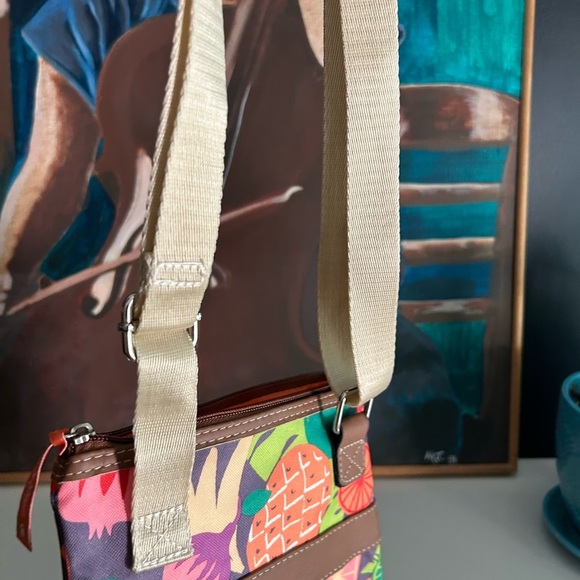 Lily Bloom Colorful Fruit Crossbody Bag 8"x9.5" - Picture 3 of 16